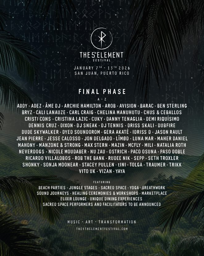 The 5th Element Festival Reveals Full Lineup for Its Debut in Puerto Rico
