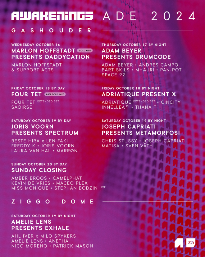 Awakenings ADE - line up release