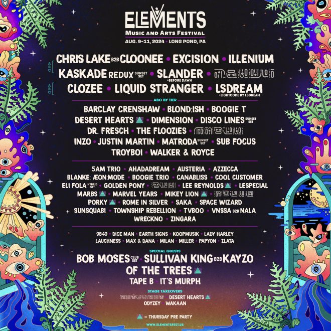 Elements Music & Arts Festival announces phase one lineup for 2024