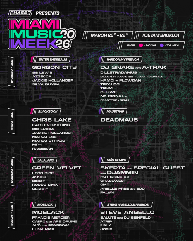 Phase 3 x Casa Alta Announce their Miami Music Week 2026 Series