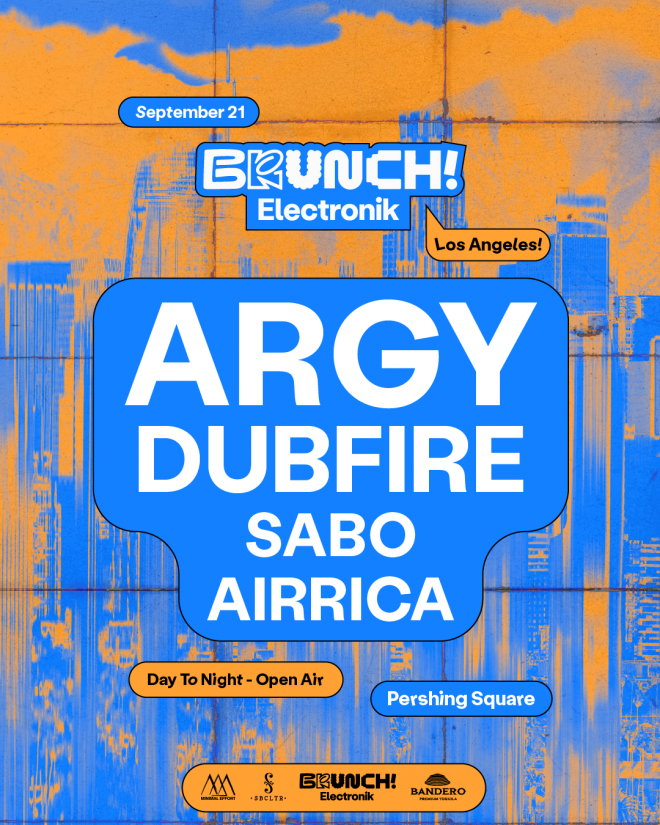 Brunch Electronik Announces Lineup for Second Los Angeles Edition Featuring Argy, Dubfire, Sabo, Airrica