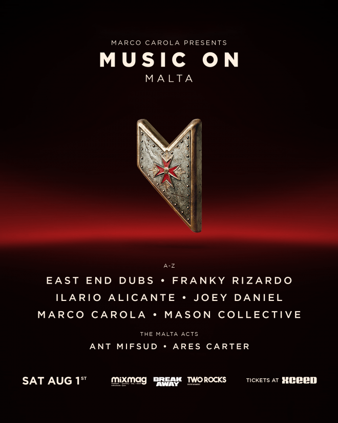 Music On Malta Confirms Marco Carola, Franky Rizardo, Mason Collective, East End Dubs and More for Debut 2026 Edition