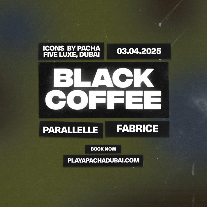 Black Coffee headlines icons by Pacha at Playa Pacha, Five Luxe (Dubai)