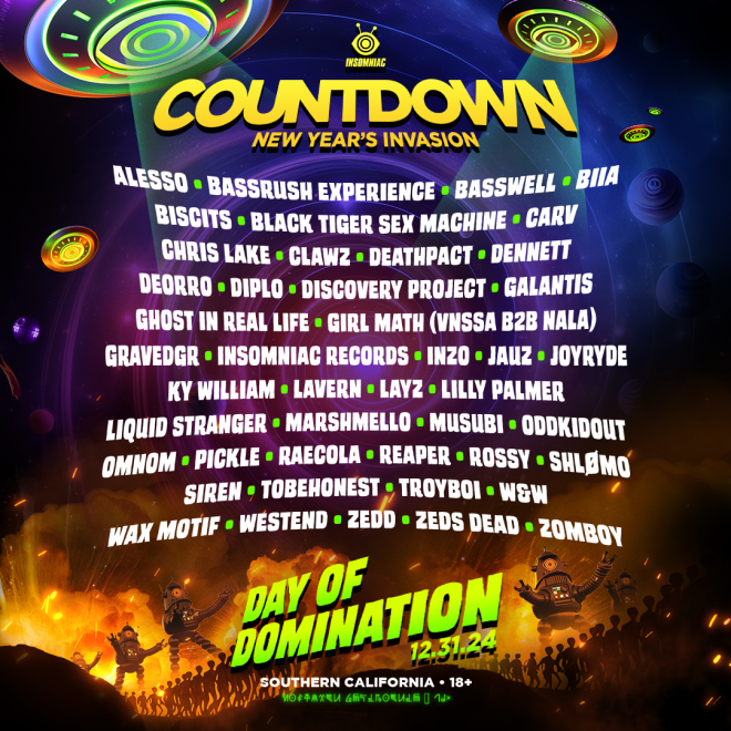 Countdown NYE Announces Lineup For 2024 Edition