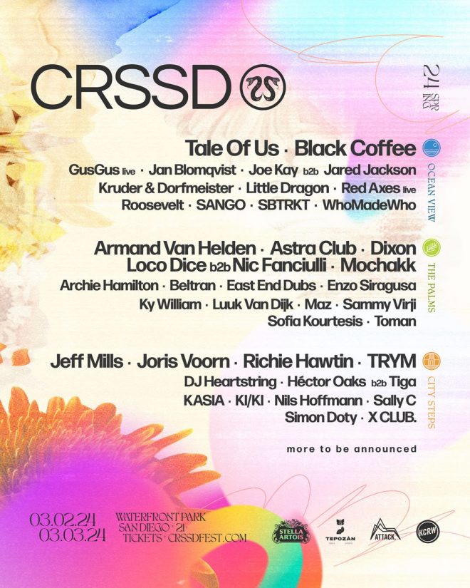 CRSSD Festival Announces Lineup for Spring 2024 Edition