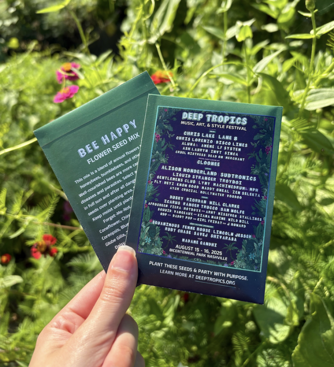 Deep Tropics Festival swaps paper flyers for wildflower seed packets in eco-conscious campaign